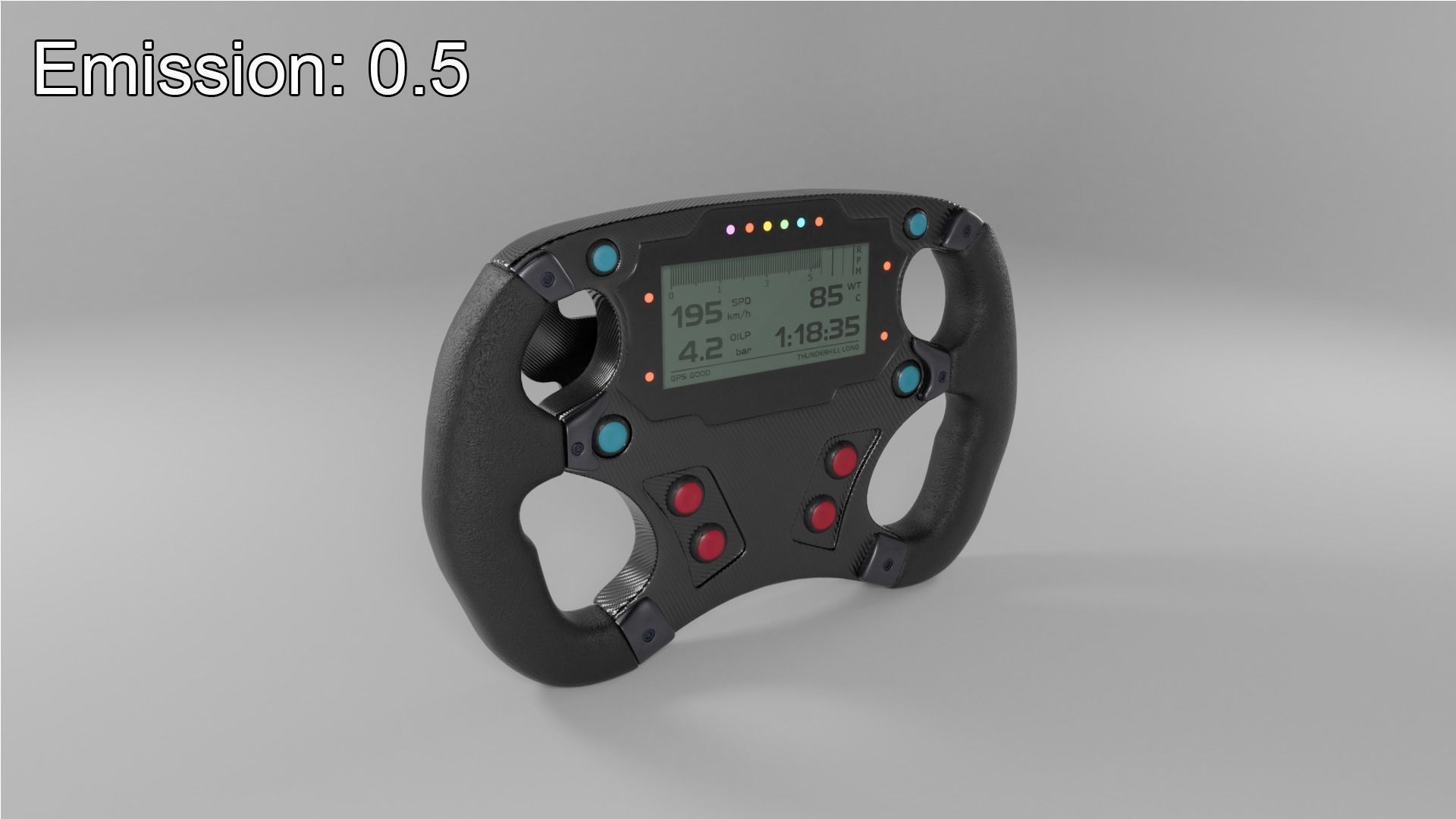 Formula steering wheel 3D model_23