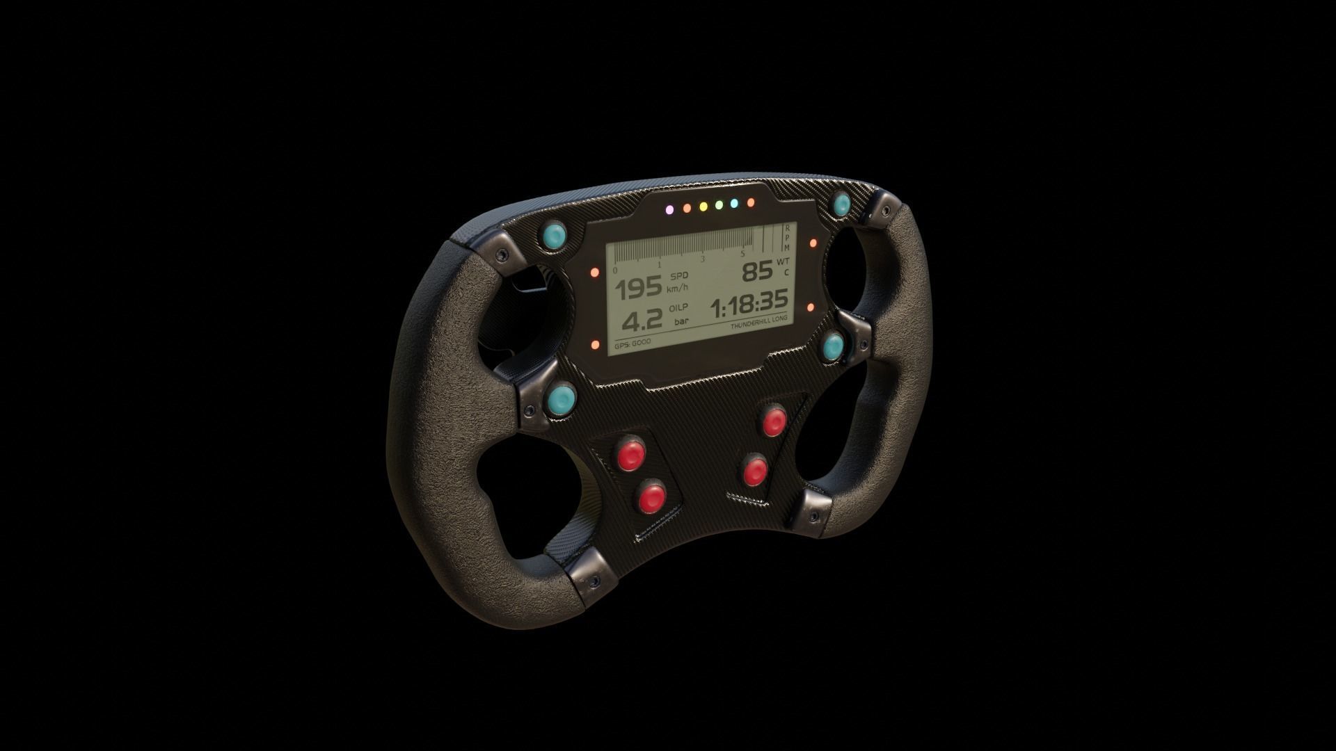 Formula steering wheel 3D model_15
