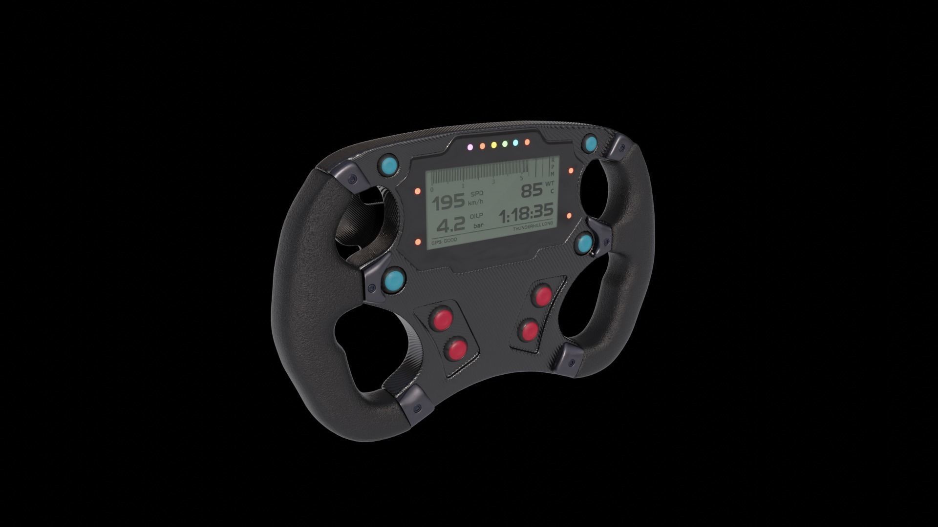 Formula steering wheel 3D model_18