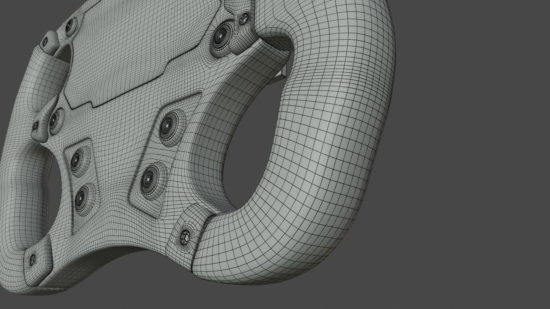 Formula steering wheel 3D model_27