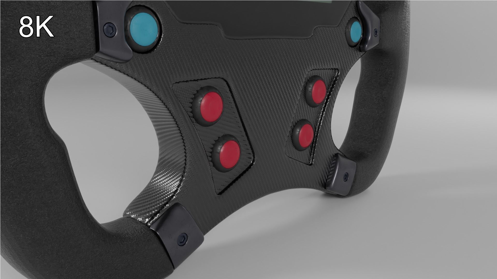 Formula steering wheel 3D model_4