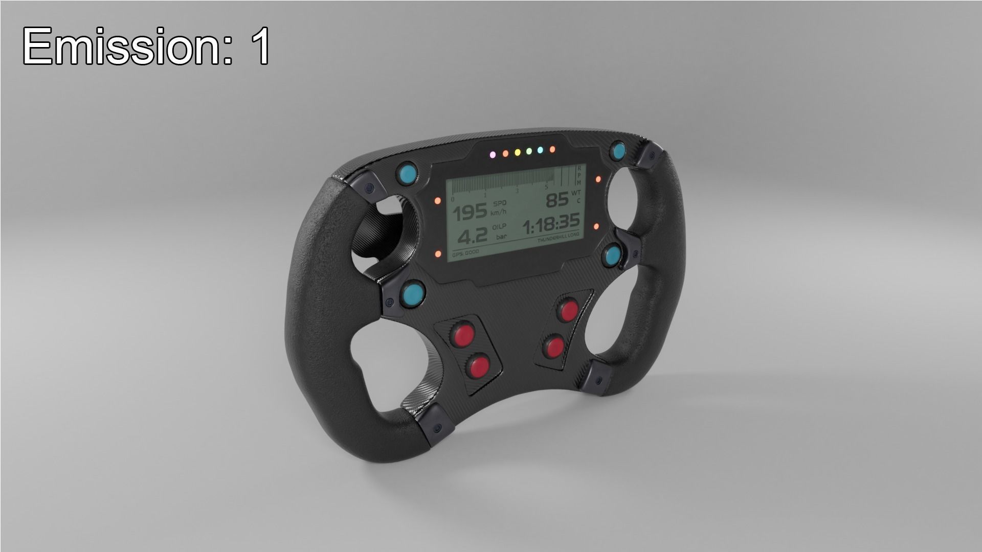 Formula steering wheel 3D model_24
