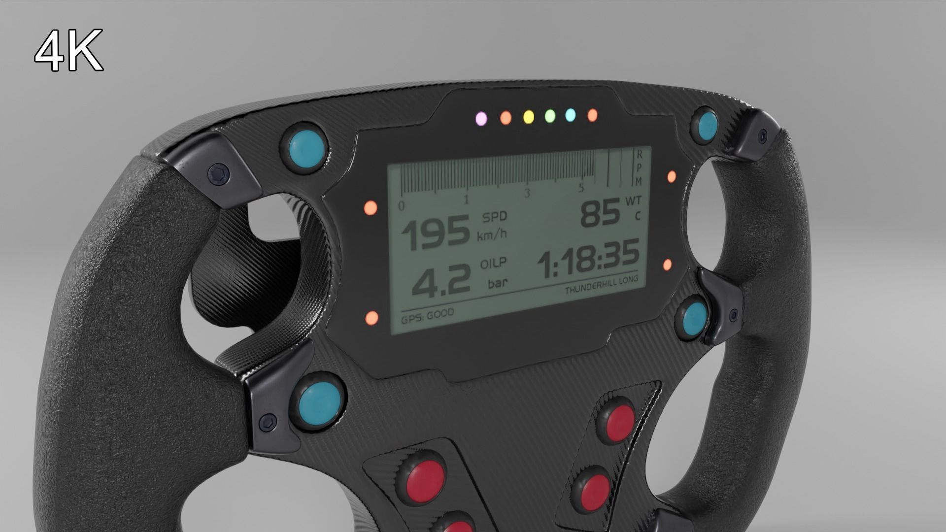 Formula steering wheel 3D model_1