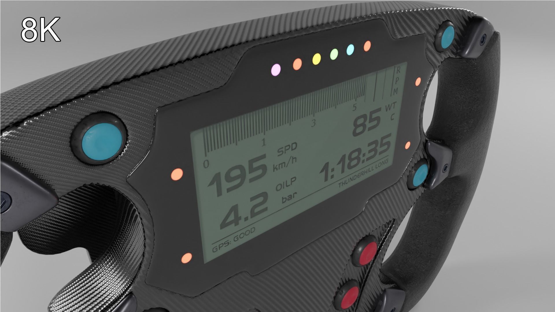 Formula steering wheel 3D model_14