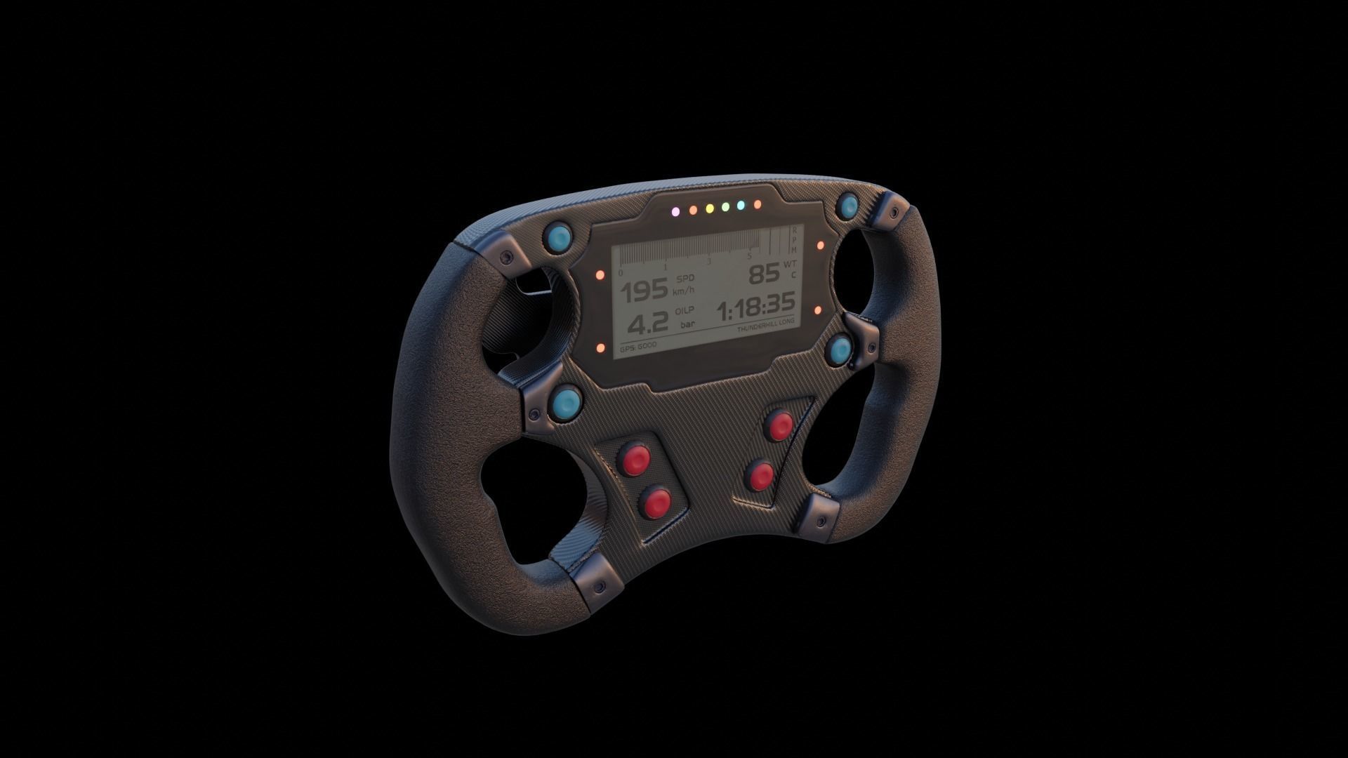 Formula steering wheel 3D model_21