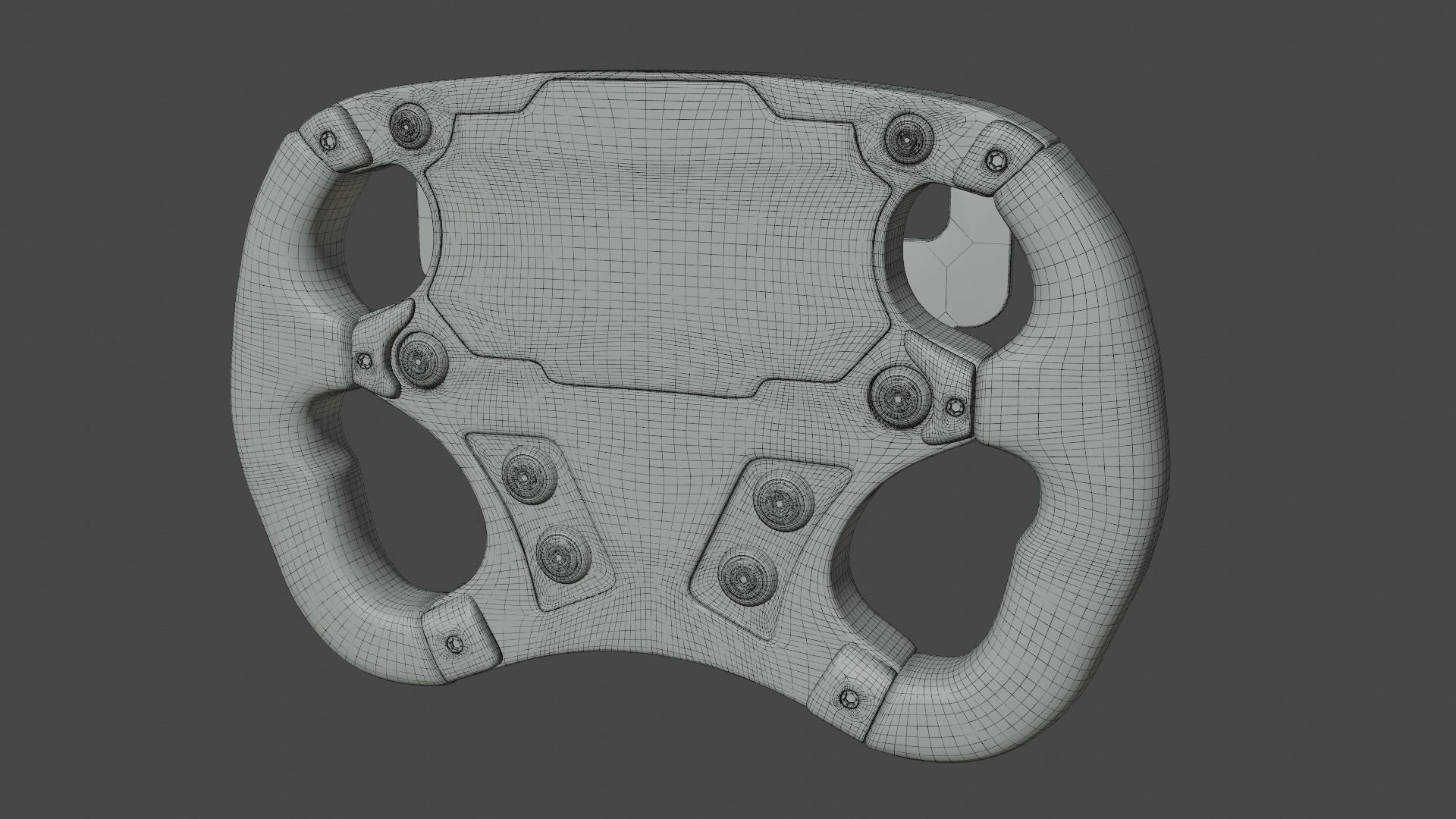 Formula steering wheel 3D model_25