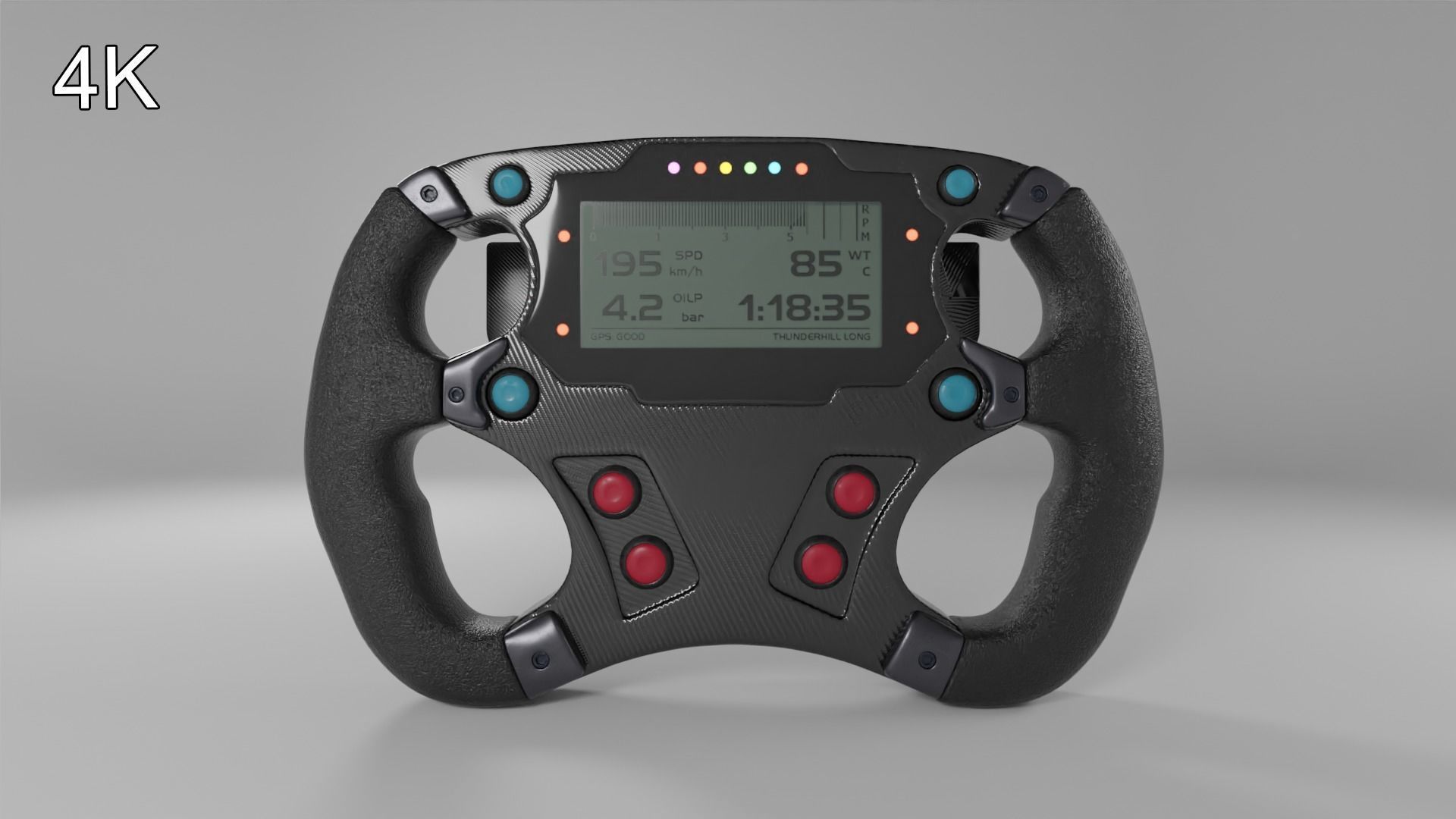 Formula steering wheel 3D model_5