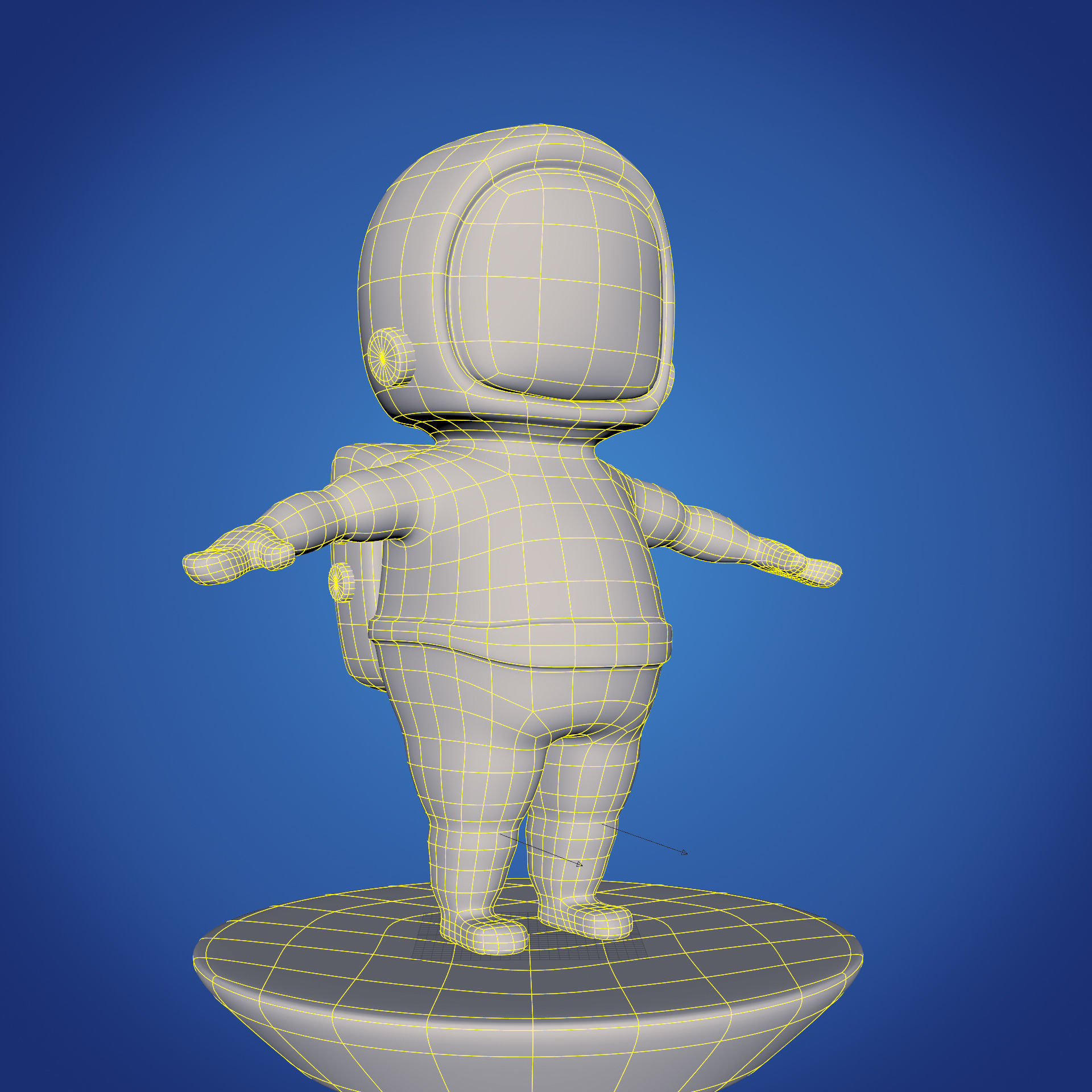 Astro Team Low-poly 3D model_5