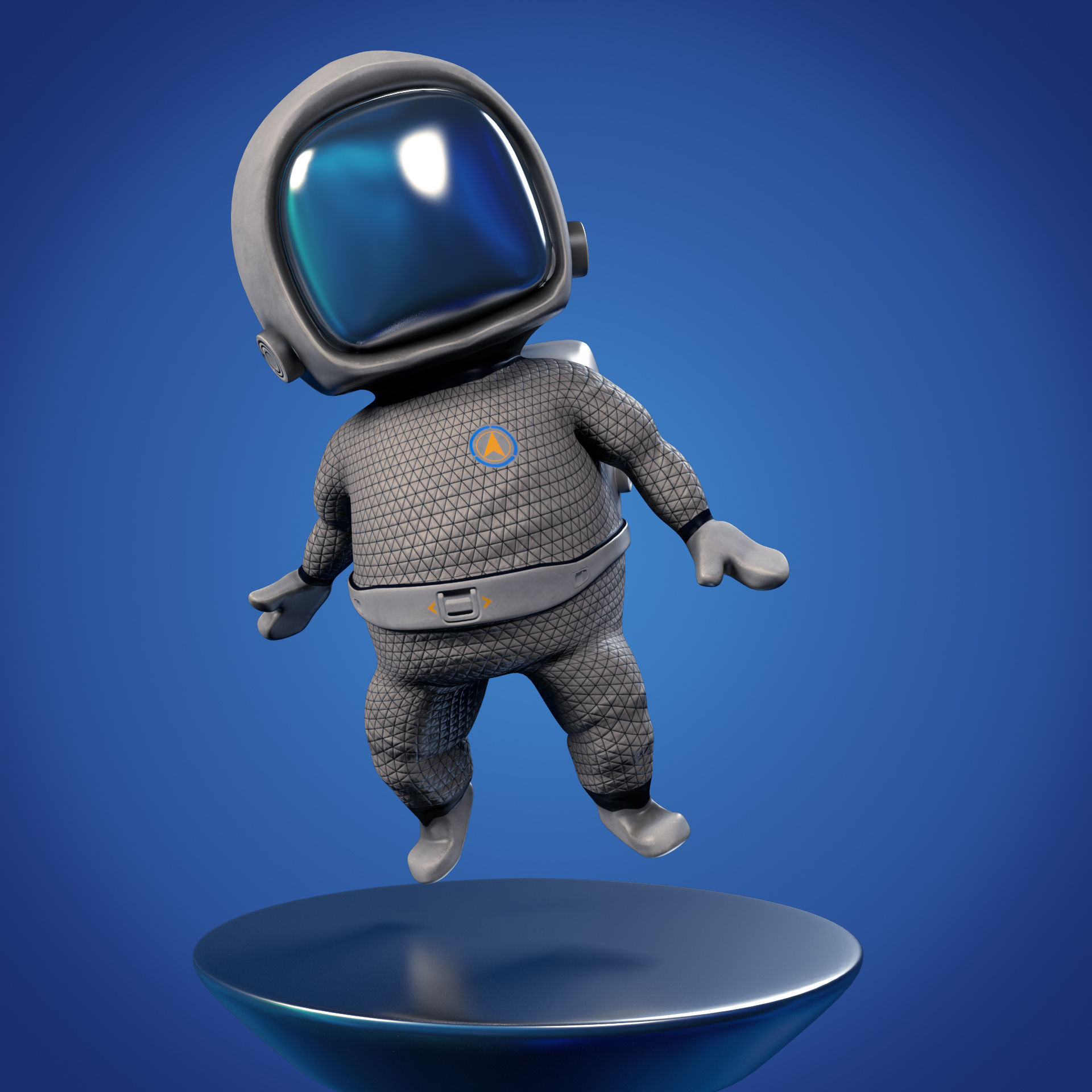 Astro Team Low-poly 3D model_6