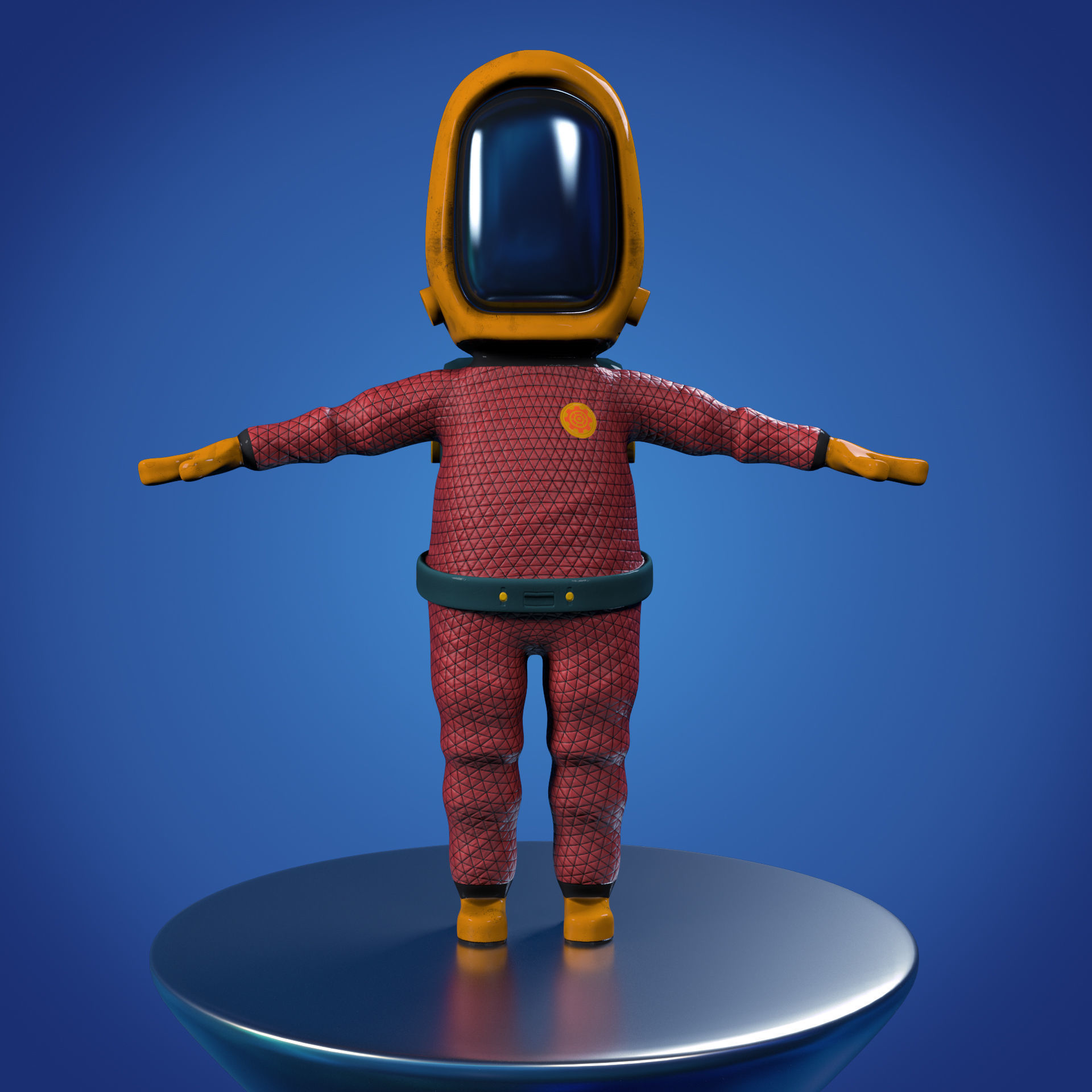 Astro Team Low-poly 3D model_7
