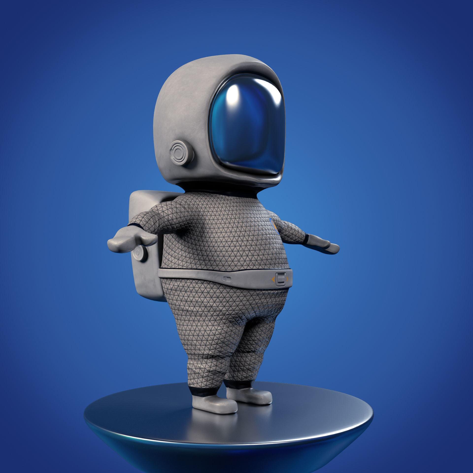 Astro Team Low-poly 3D model_2