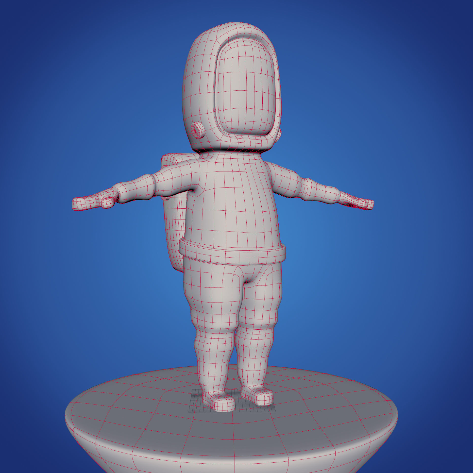 Astro Team Low-poly 3D model_10