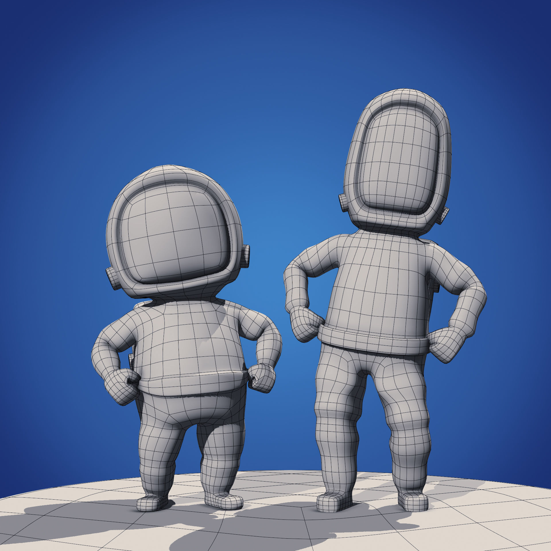 Astro Team Low-poly 3D model_14