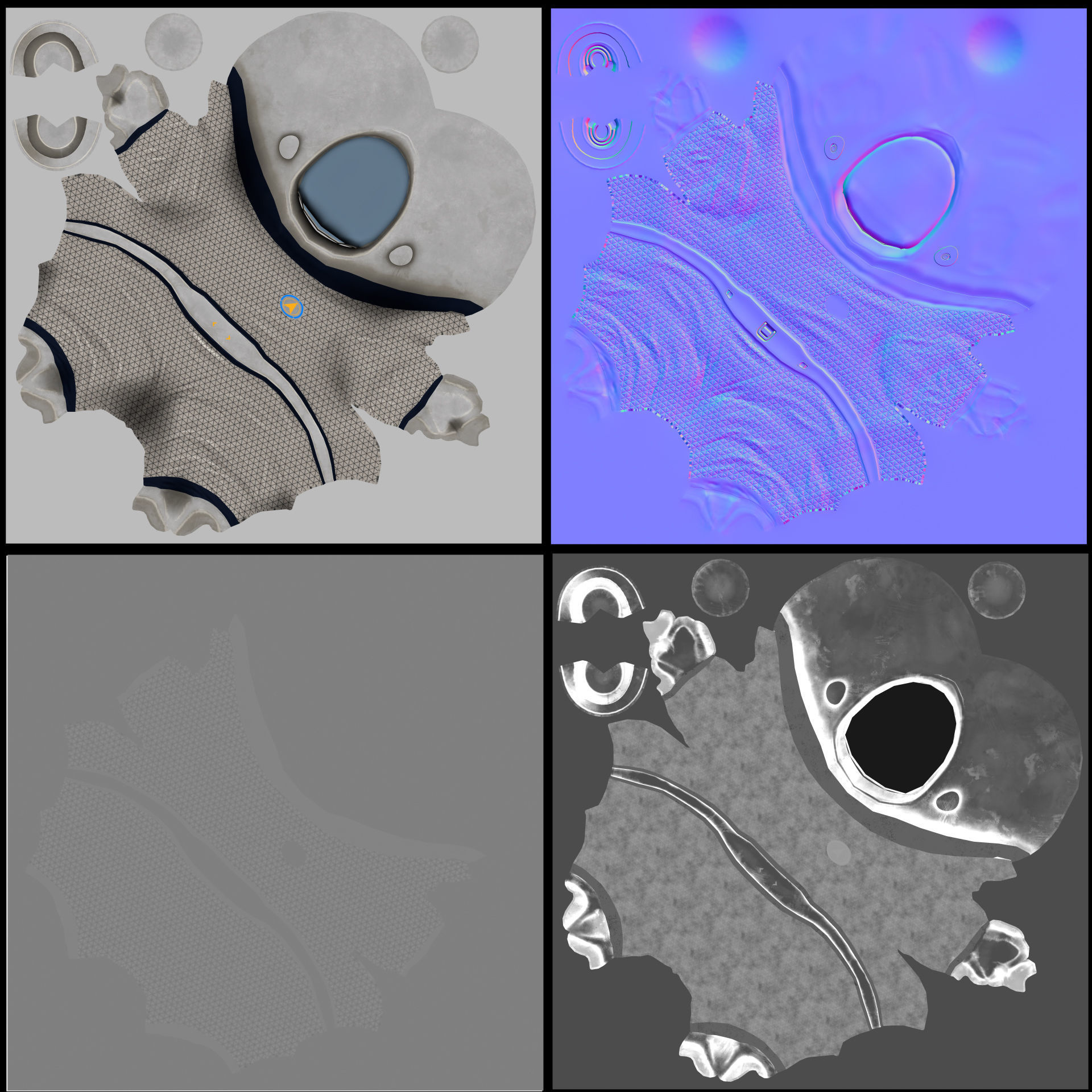 Astro Team Low-poly 3D model_15