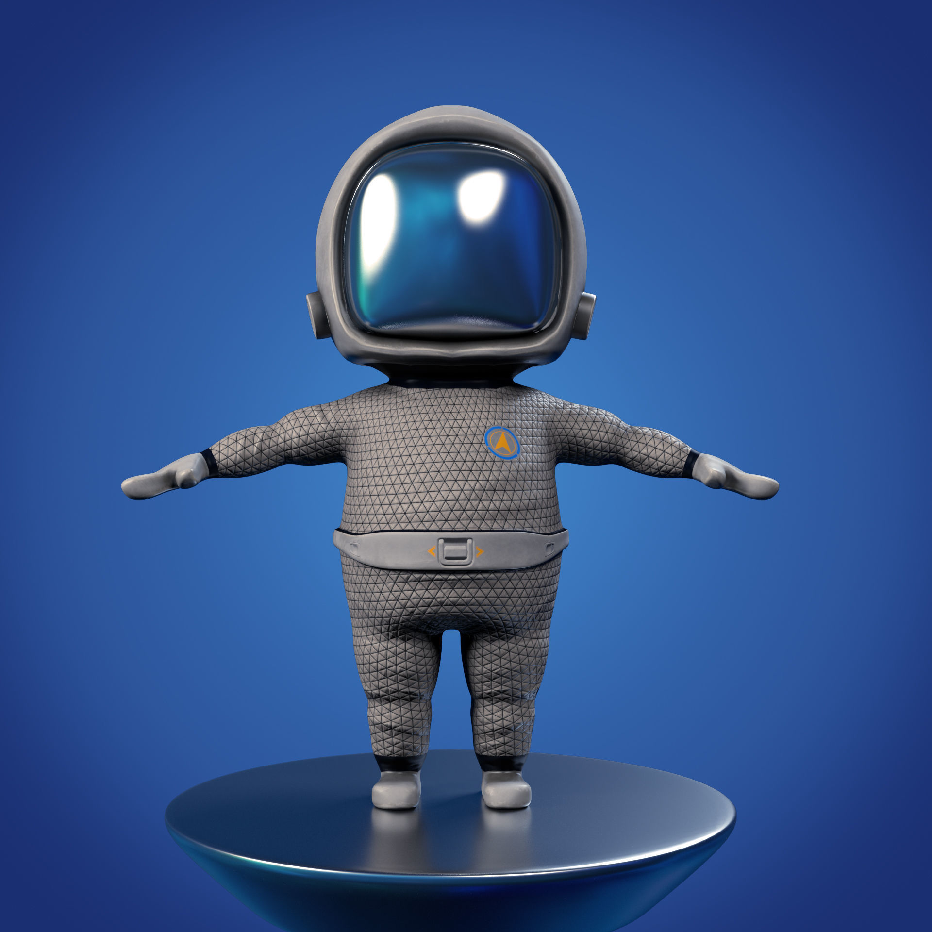 Astro Team Low-poly 3D model_1