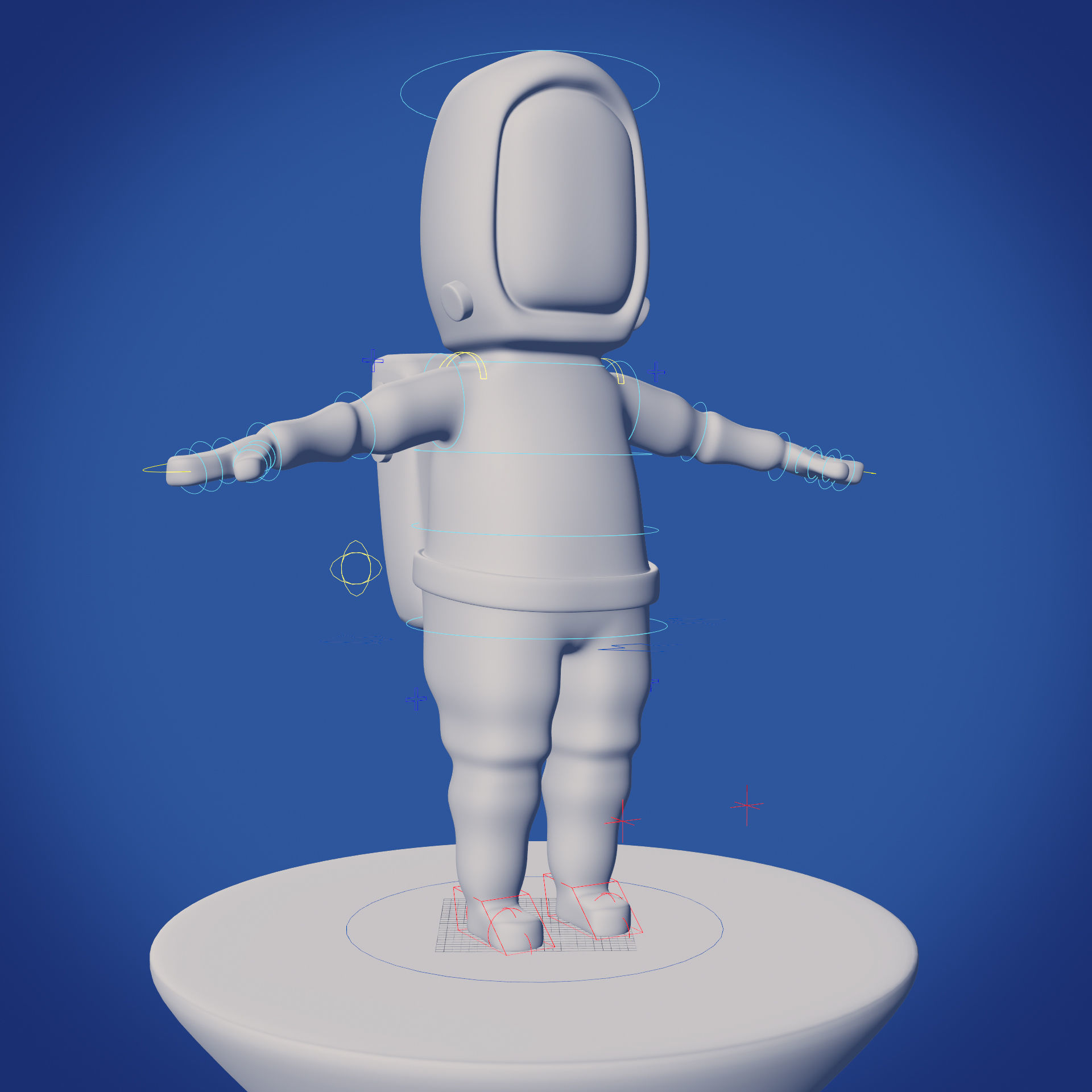Astro Team Low-poly 3D model_11