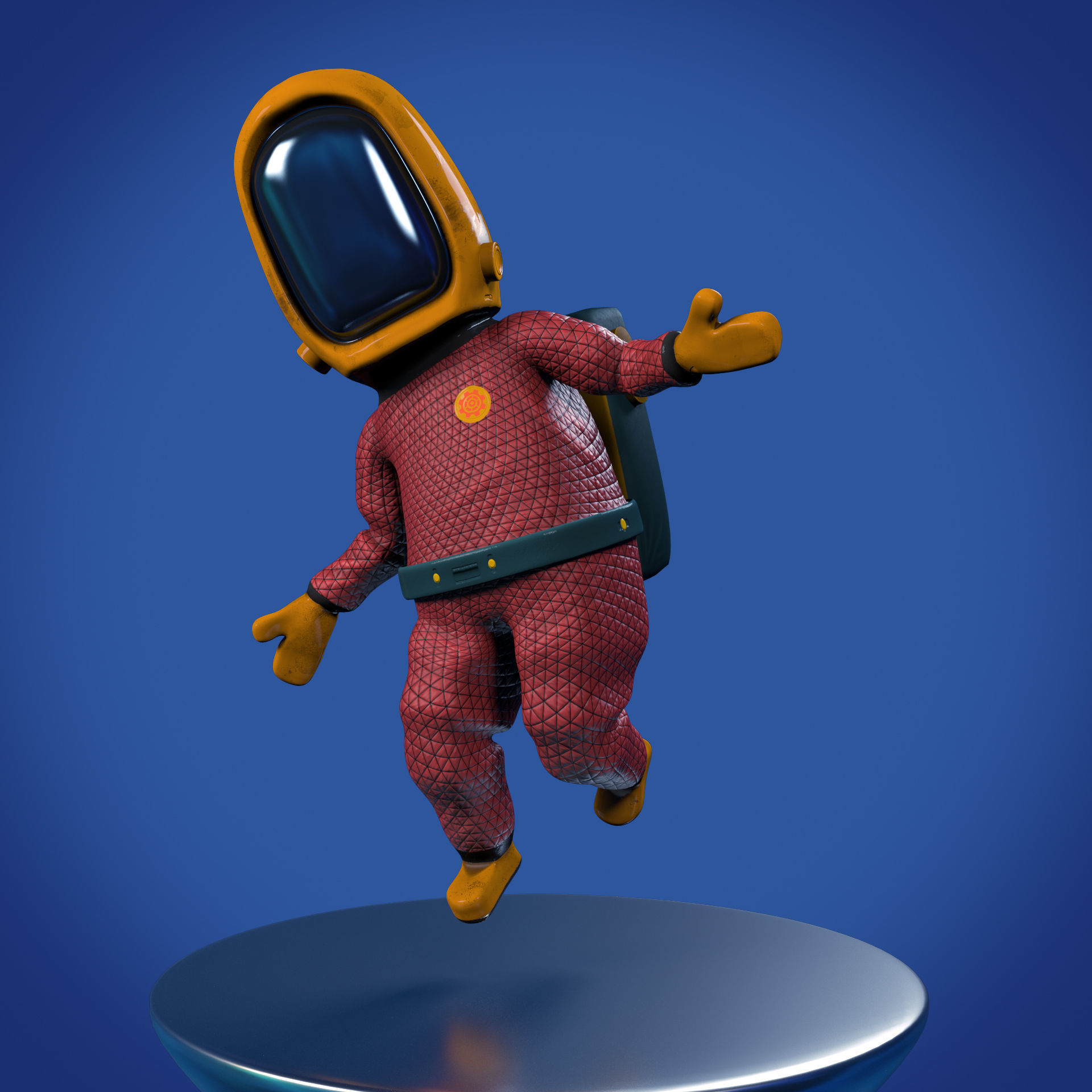 Astro Team Low-poly 3D model_12