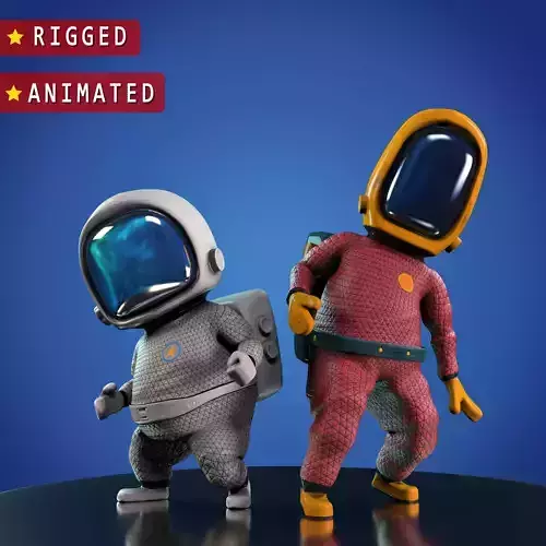 Astro Team Low-poly 3D model