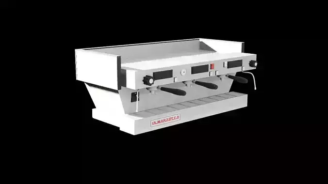 Low poly coffee machine Low-poly 3D model