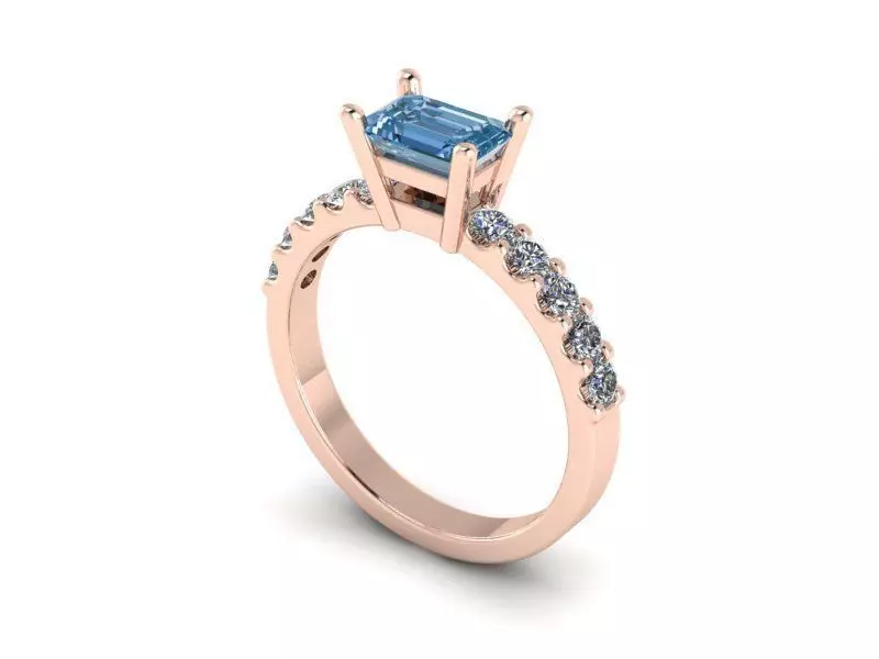 Engagement Ring 222 3D print model_0