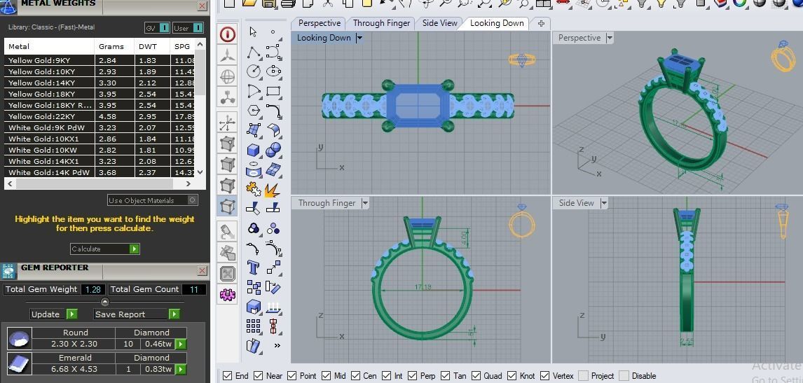 Engagement Ring 222 3D print model_1