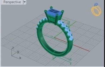 Engagement Ring 222 3D print model_7