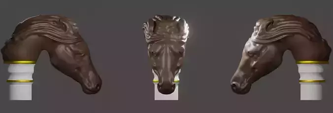 3D MODELING AND SCULPTING OF HORSE HEAD 3D model