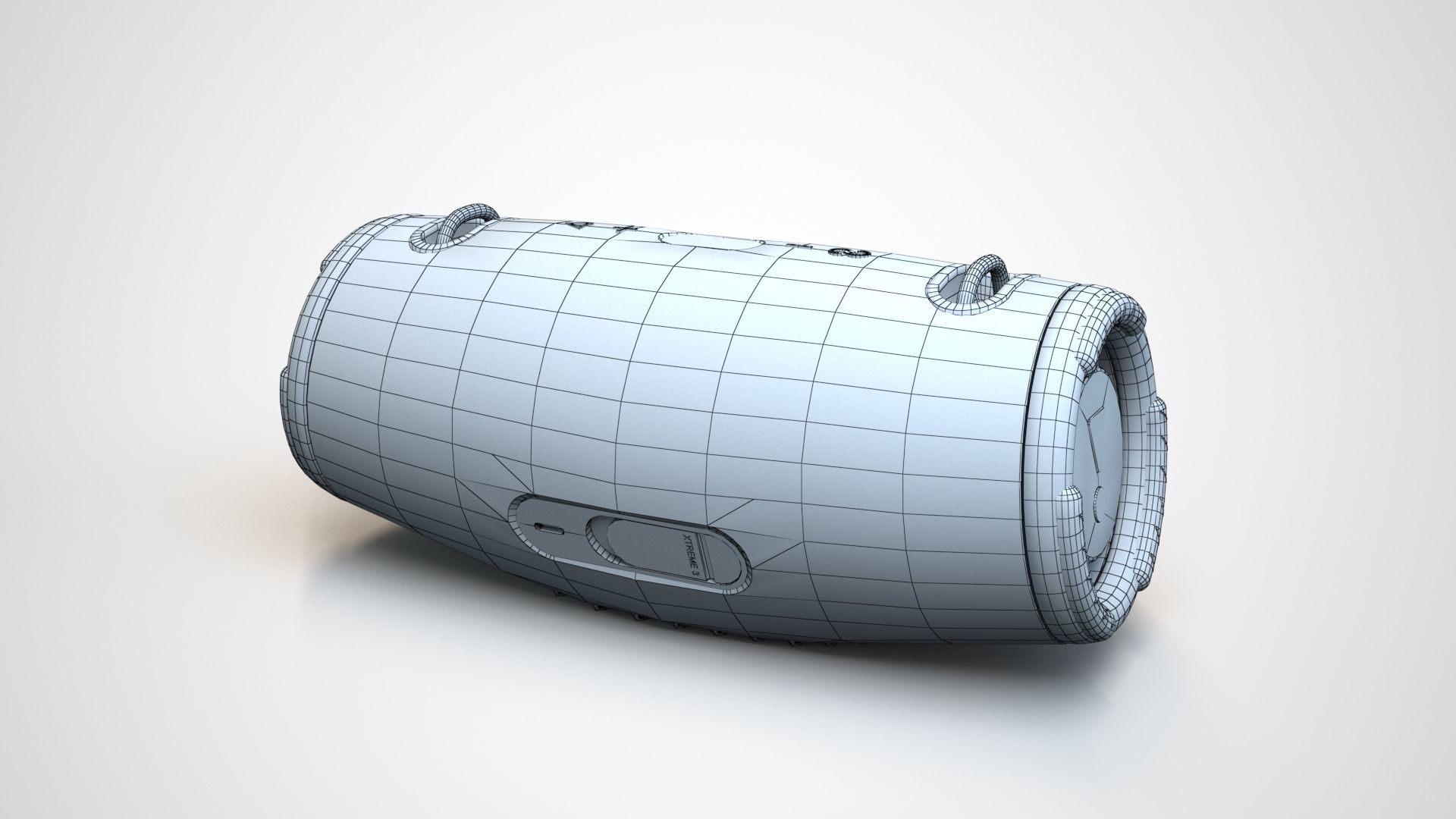 JBL XTREME 3 Black Low-poly 3D model_11