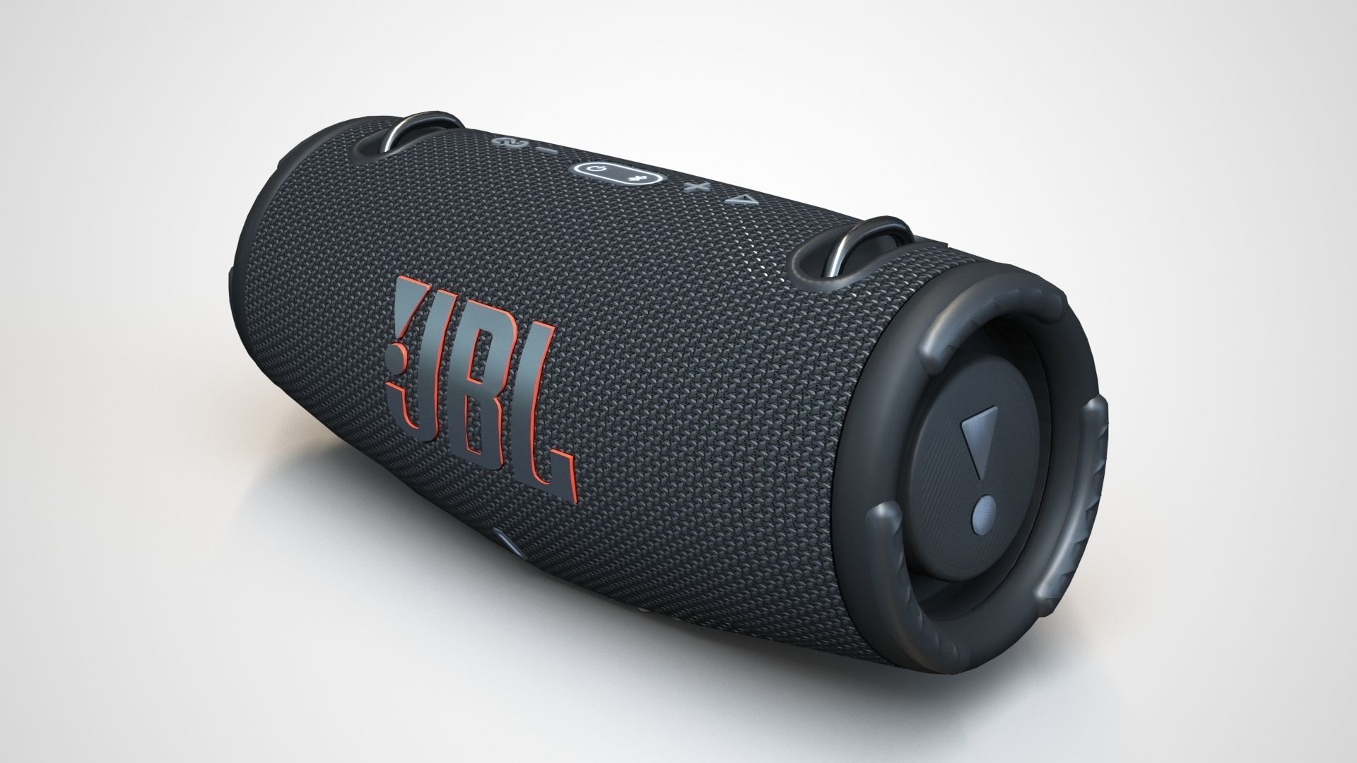 JBL XTREME 3 Black Low-poly 3D model_3