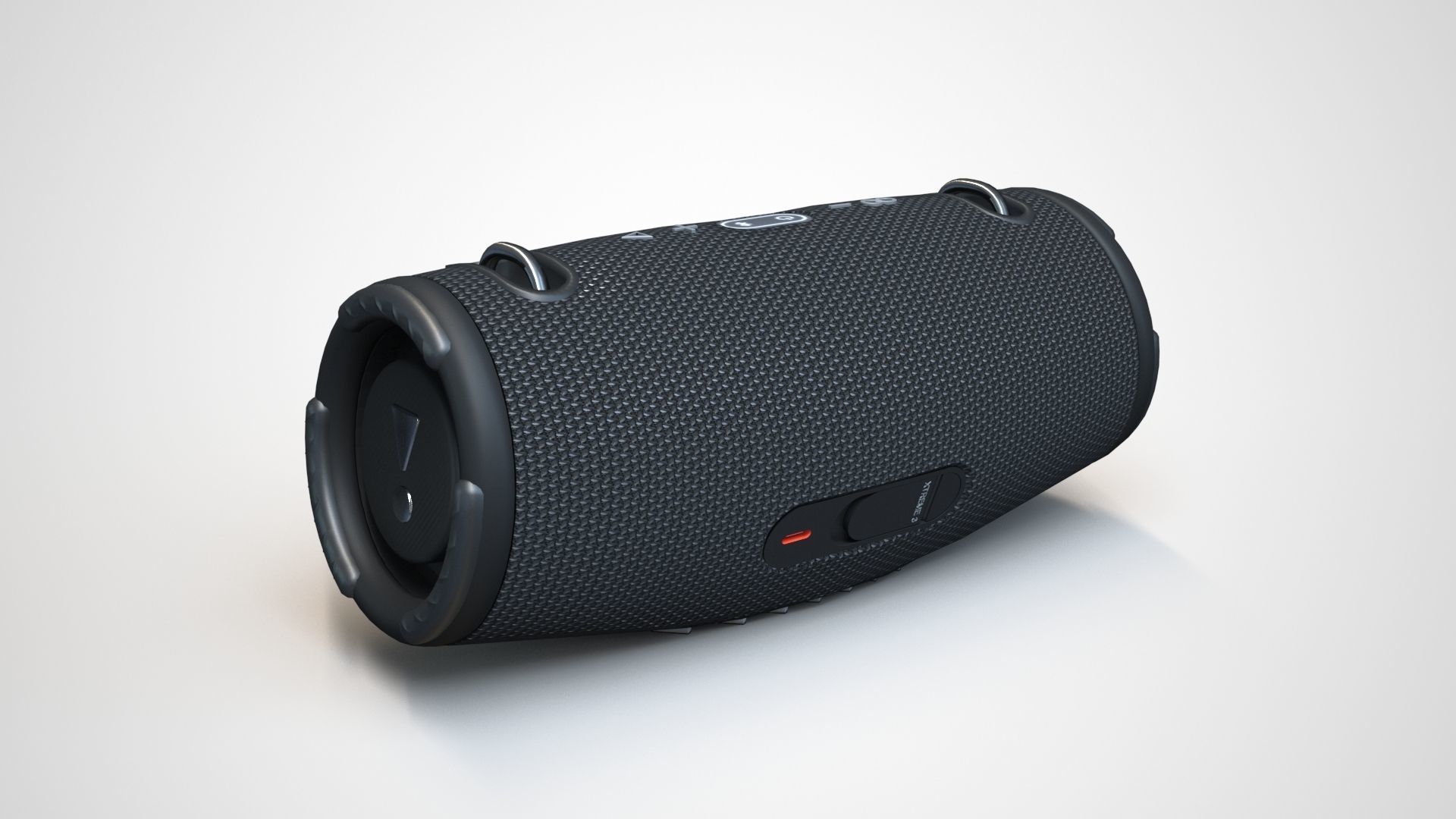 JBL XTREME 3 Black Low-poly 3D model_7
