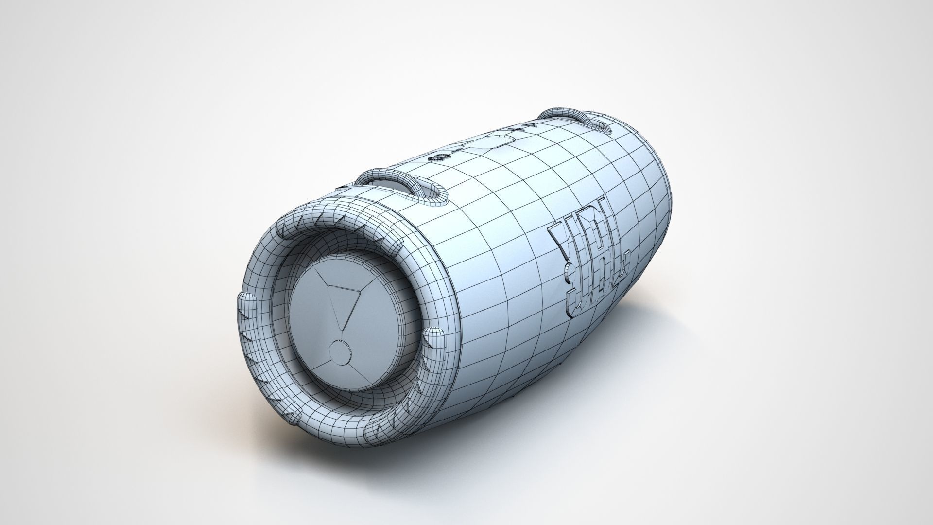JBL XTREME 3 Black Low-poly 3D model_10