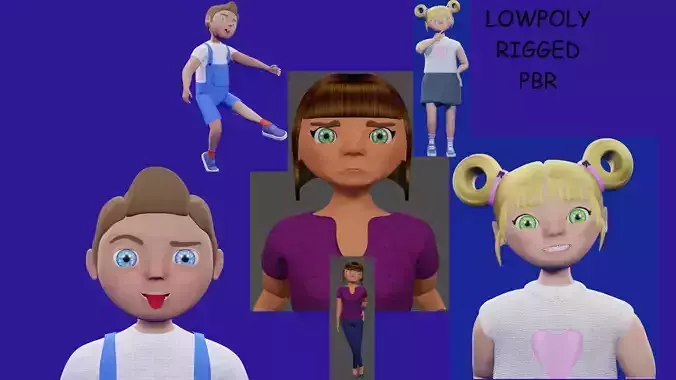 CARTOON CHARACTERS PACK FAMILY