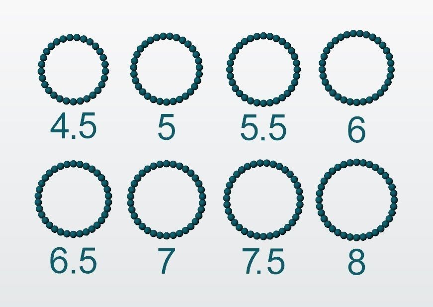 Balls Ring - 8 sizes 3D print model_6