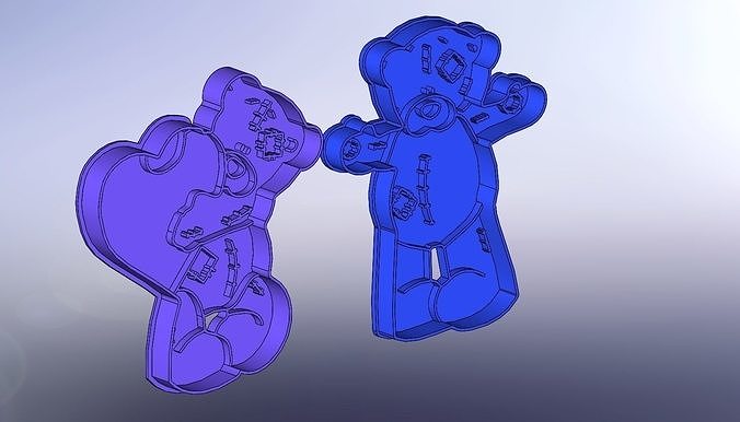 Teddy bear shirt- 100 mm - 2 pcs 3D print model