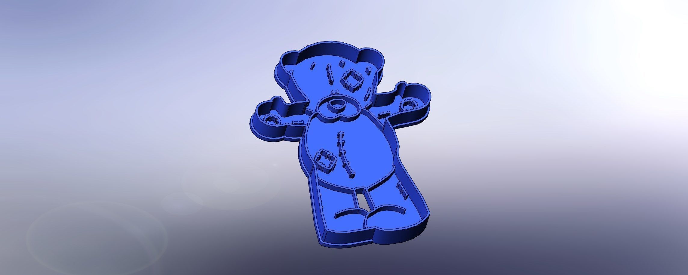 Teddy bear shirt- 100 mm - 2 pcs 3D print model_2