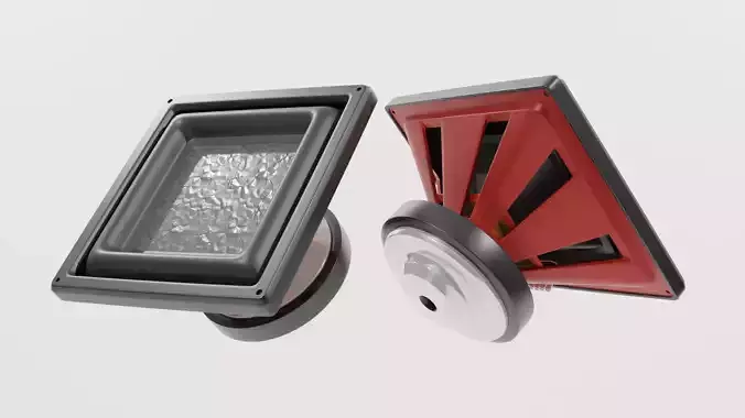 Speaker Woofer Square 06 - Blender 3d