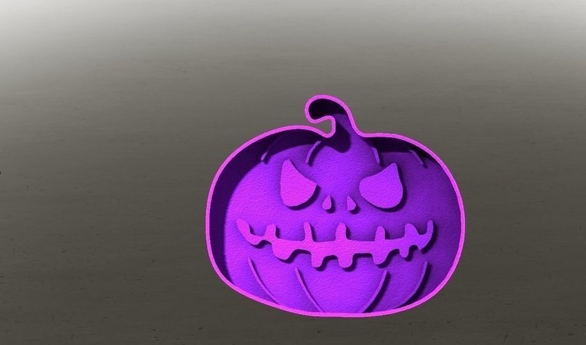 Evil pumpkins - cutters for Halloween 8 PCS - 8-10cm  3D print model_4