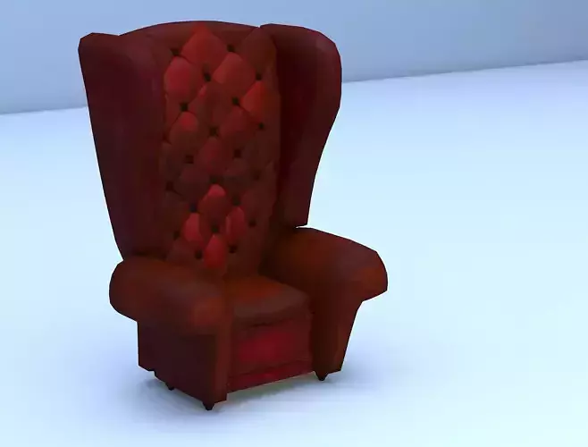 3D Cartoon Armchair 02