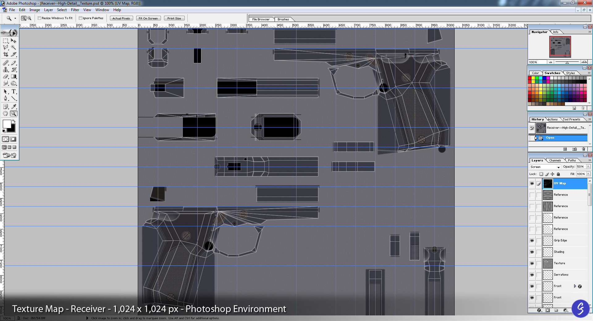 Low-Polygon Walther P88 Compact 9mm Pistol Low-poly 3D model_69