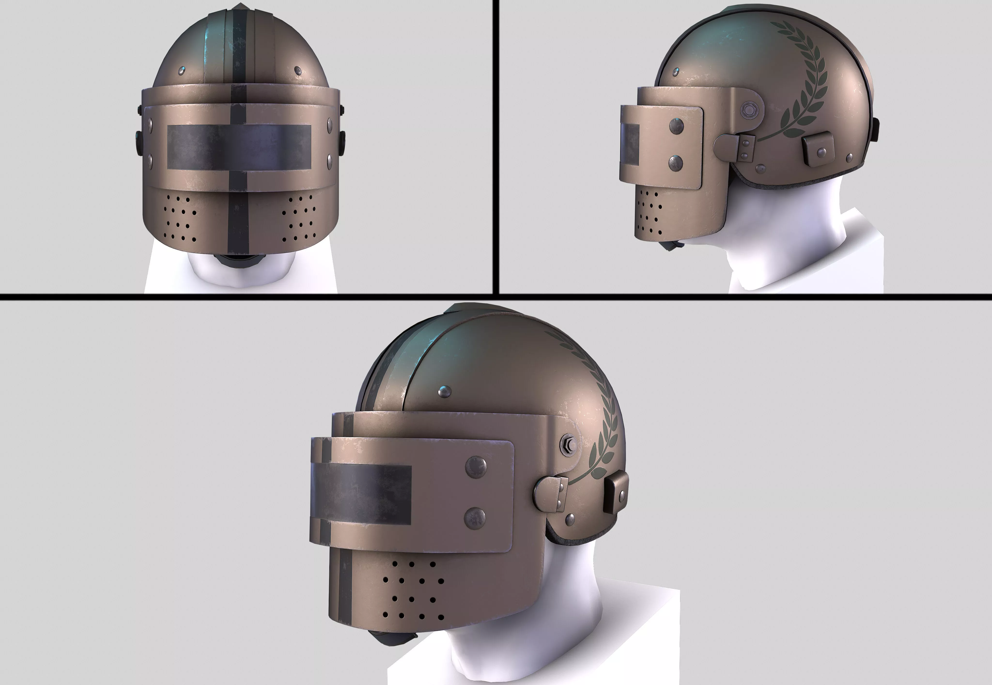 Helmet K6-3 Low-poly 3D model