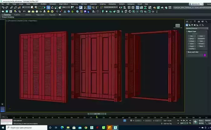 Porta Balcao Articulada - Modelo brasileiro - medidas reais
