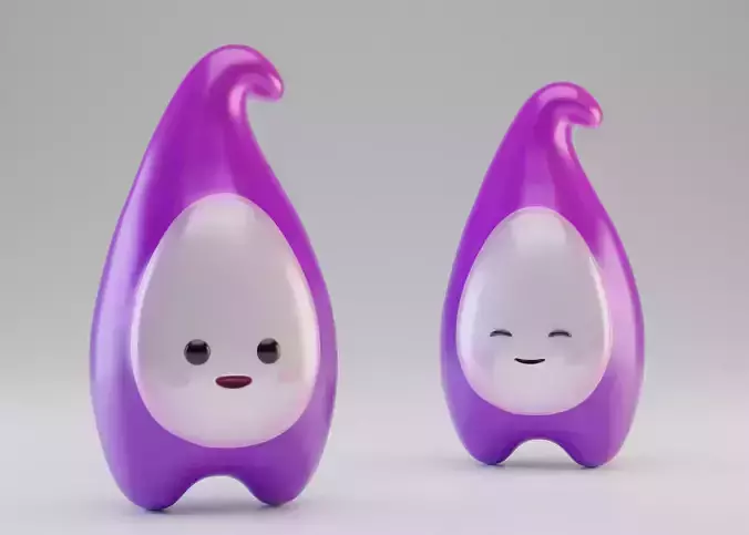Purple mini cute creature