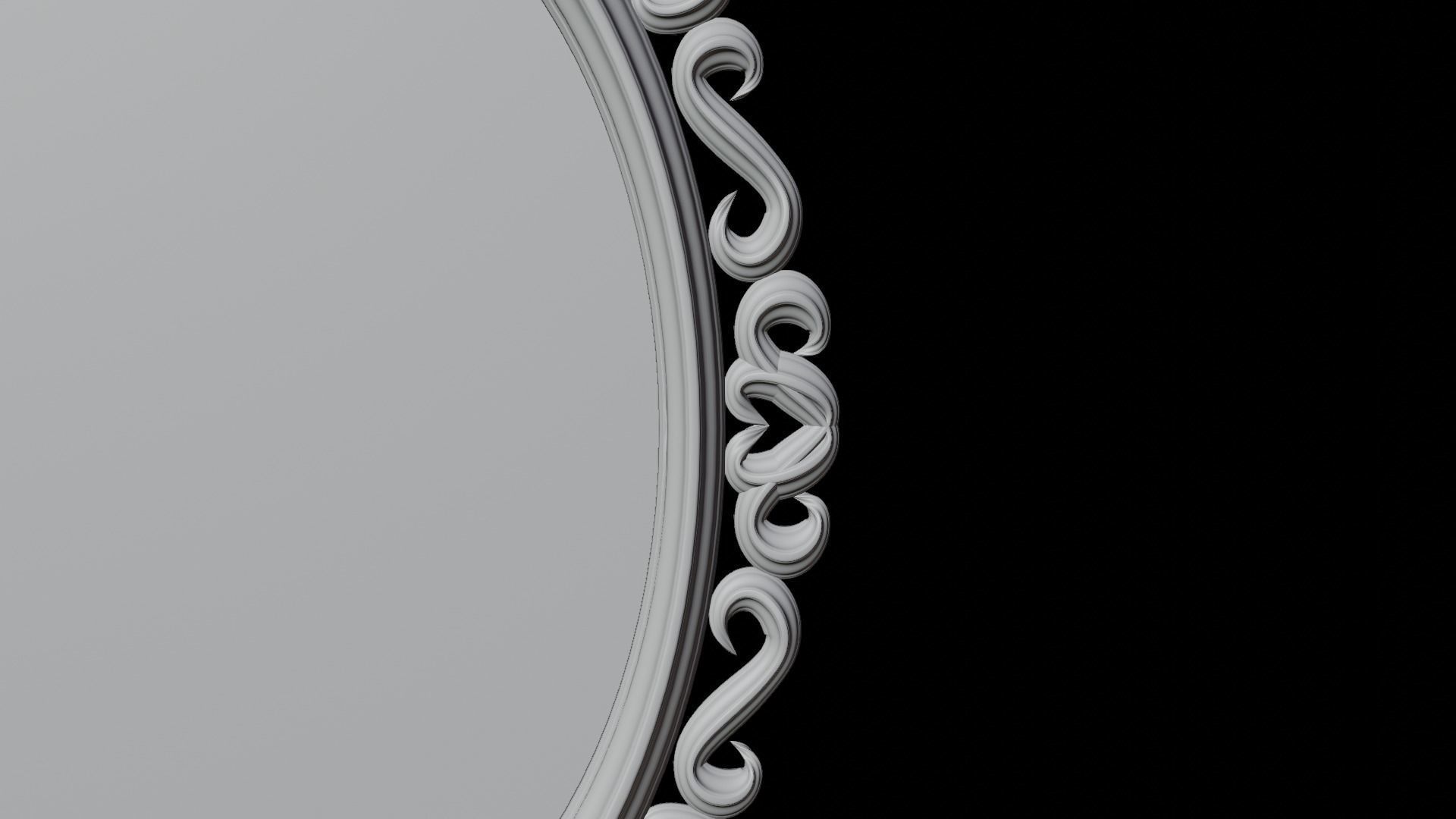 Collection of Oval Mirror Frames 3D model_10