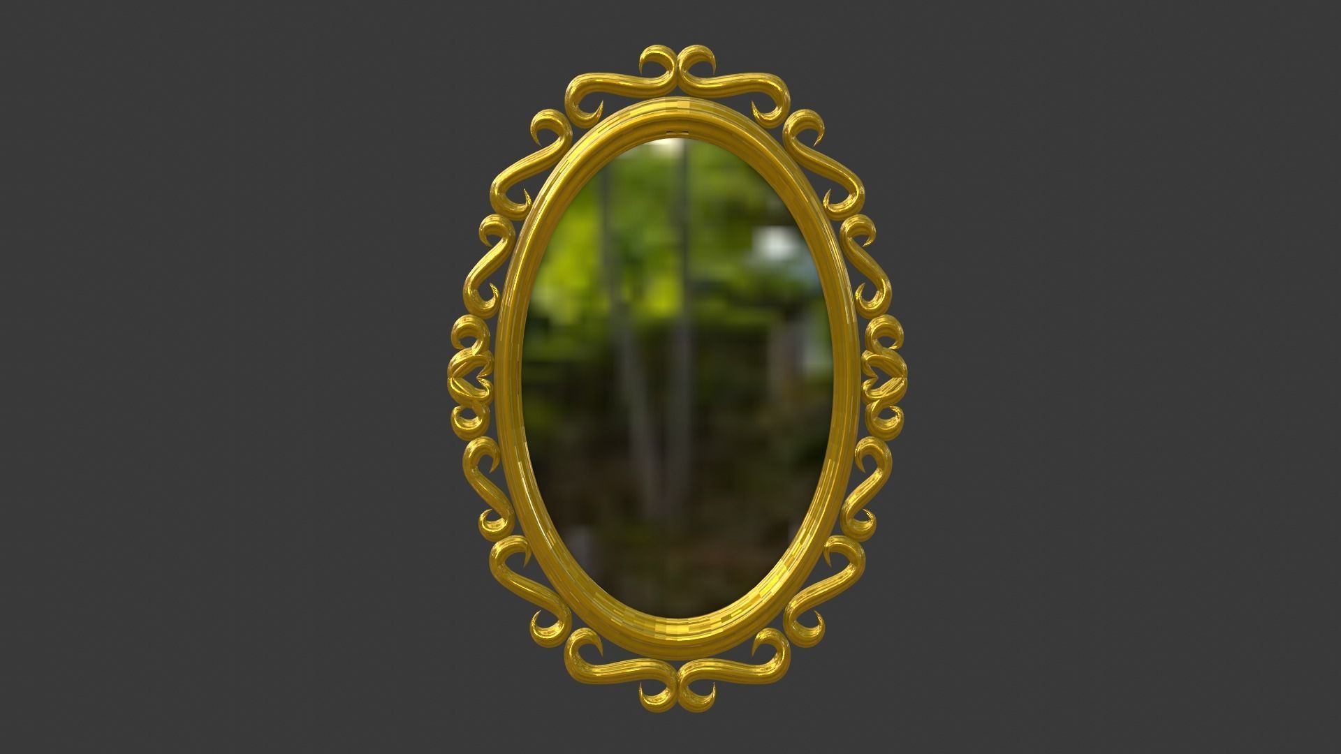 Collection of Oval Mirror Frames 3D model_6
