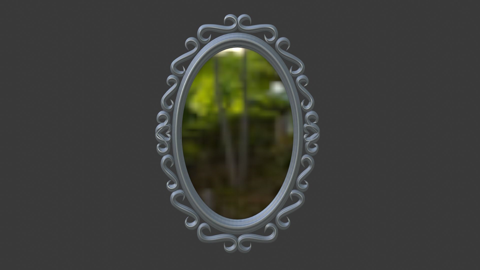 Collection of Oval Mirror Frames 3D model_12