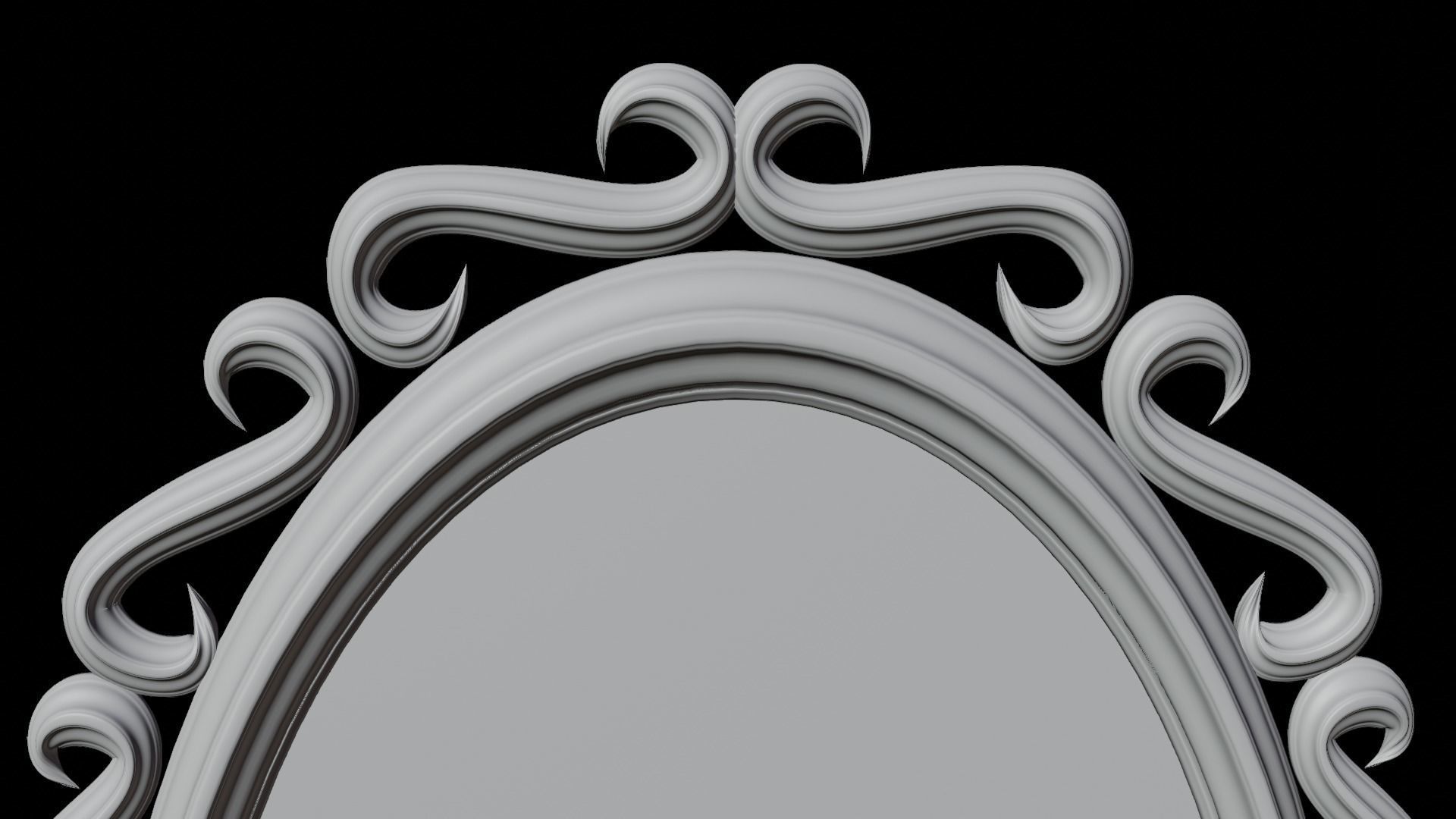 Collection of Oval Mirror Frames 3D model_9