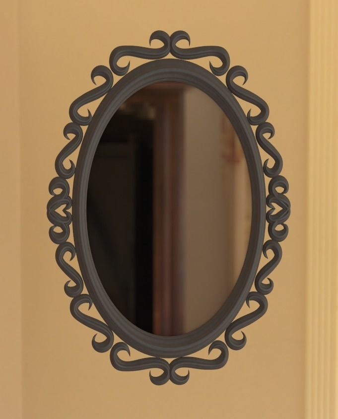Collection of Oval Mirror Frames 3D model_4