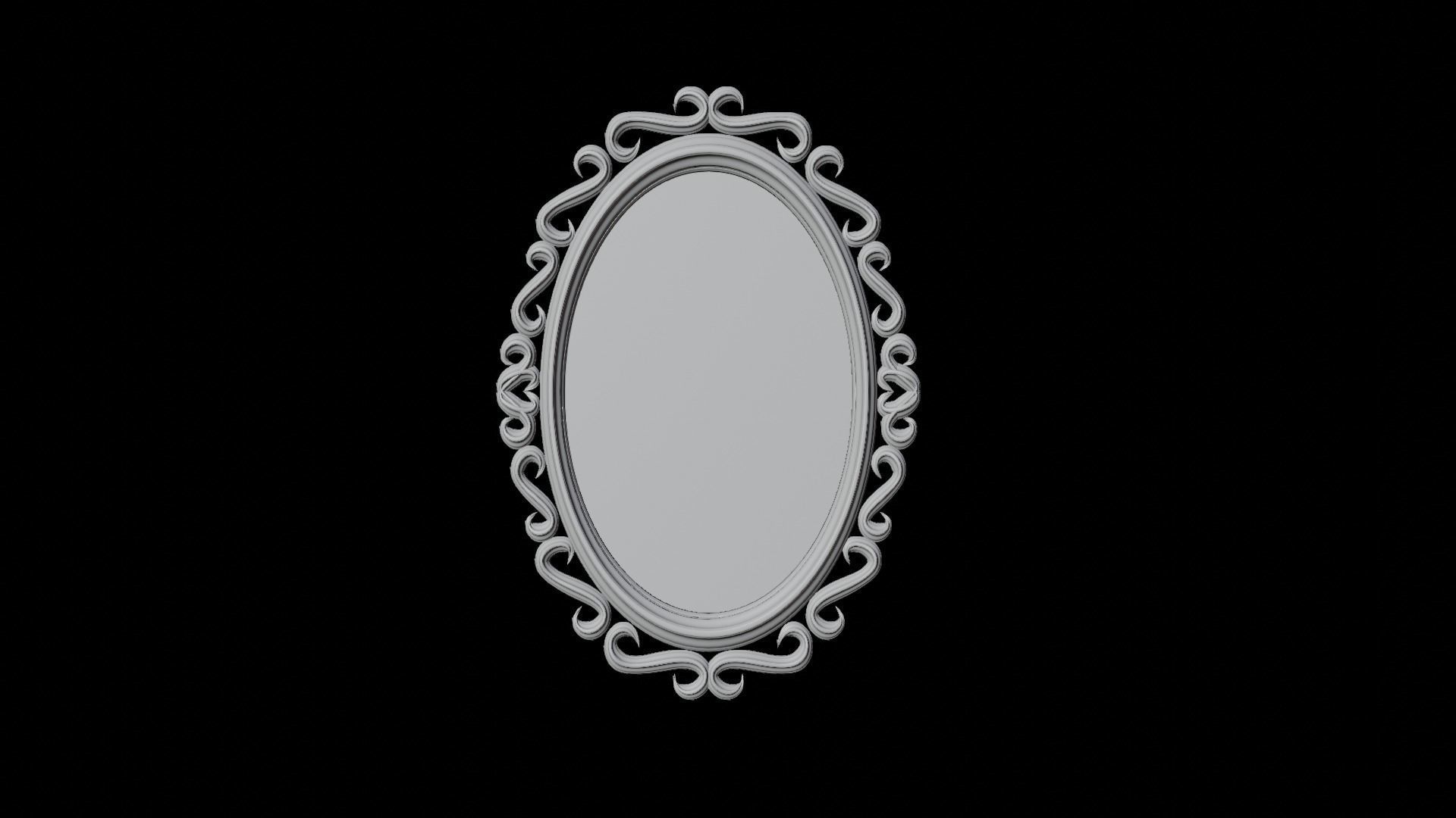 Collection of Oval Mirror Frames 3D model_3