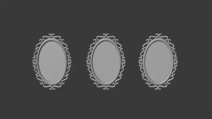 Collection of Oval Mirror Frames