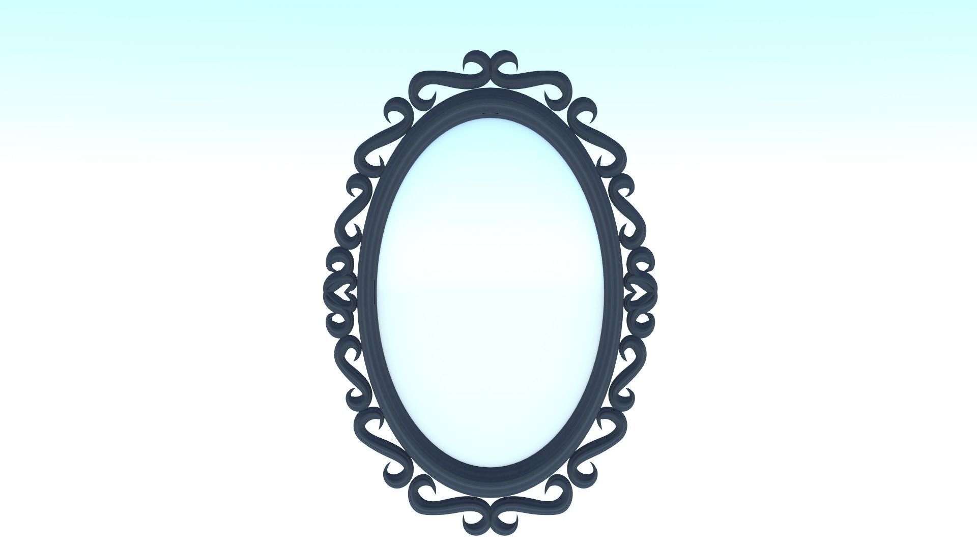 Collection of Oval Mirror Frames 3D model_11